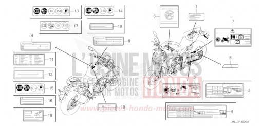 CAUTION LABEL CB1000S de 2025